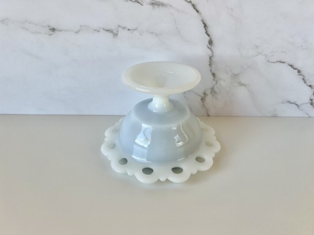 A candy dish upside down